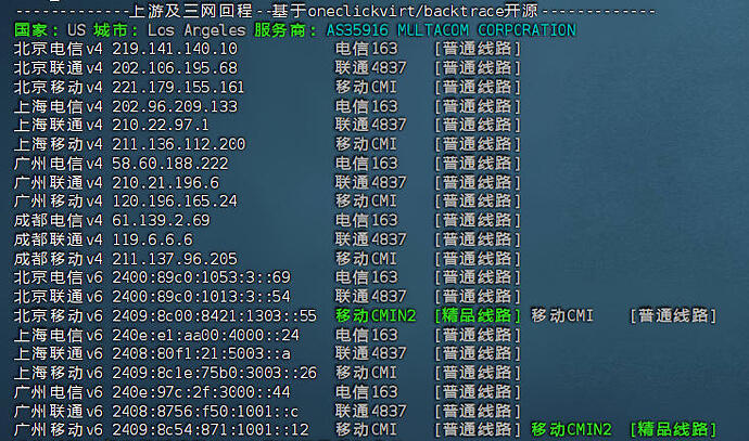 线路回程